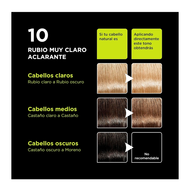 tinte rubio claro aclarante advance nº10,ud