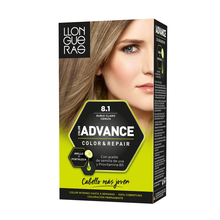 tinte rubio claro ceniza advance, nº8.1, ud