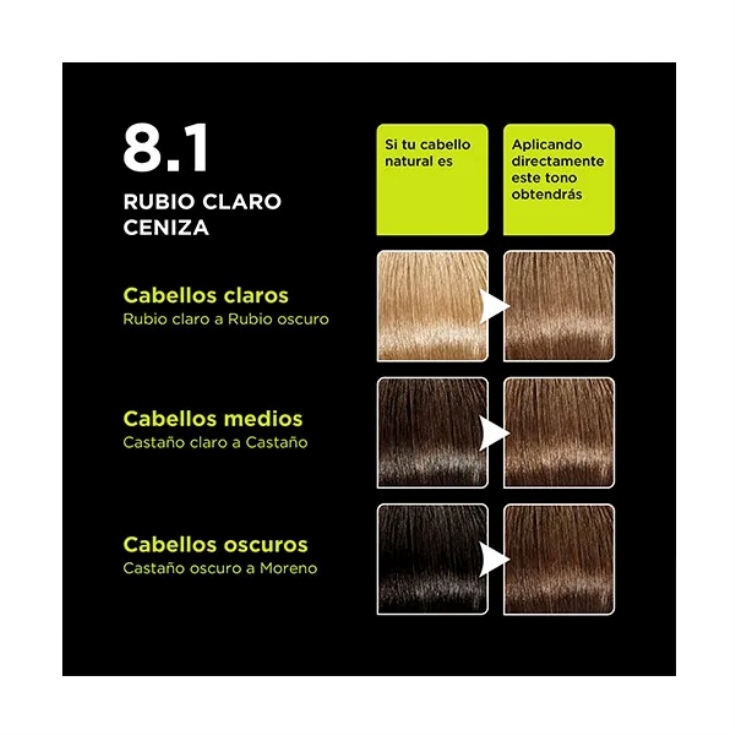 tinte rubio claro ceniza advance, nº8.1, ud