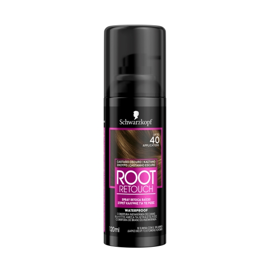 retoca raiz castaño oscuro spray, 120ml