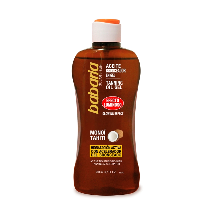 aceite bronceador gel luminoso, 200ml