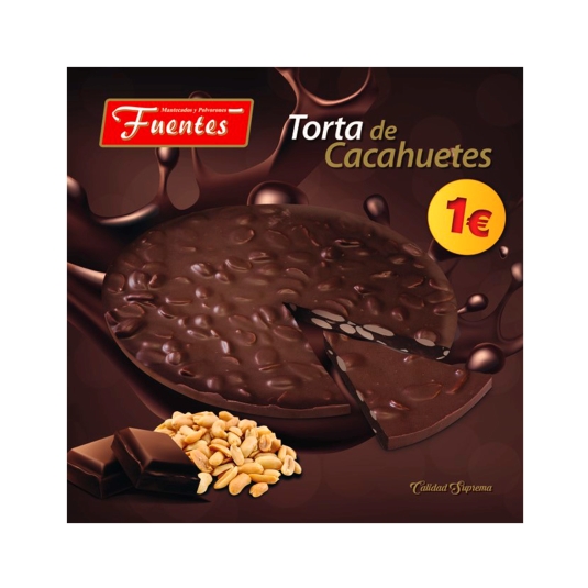 torta chocolate c/cacahuetes, 125g