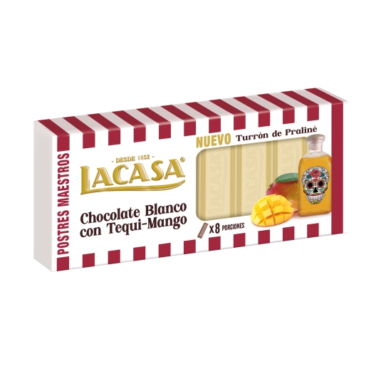 turrón chocolate blanco con tequi-mango, 225g