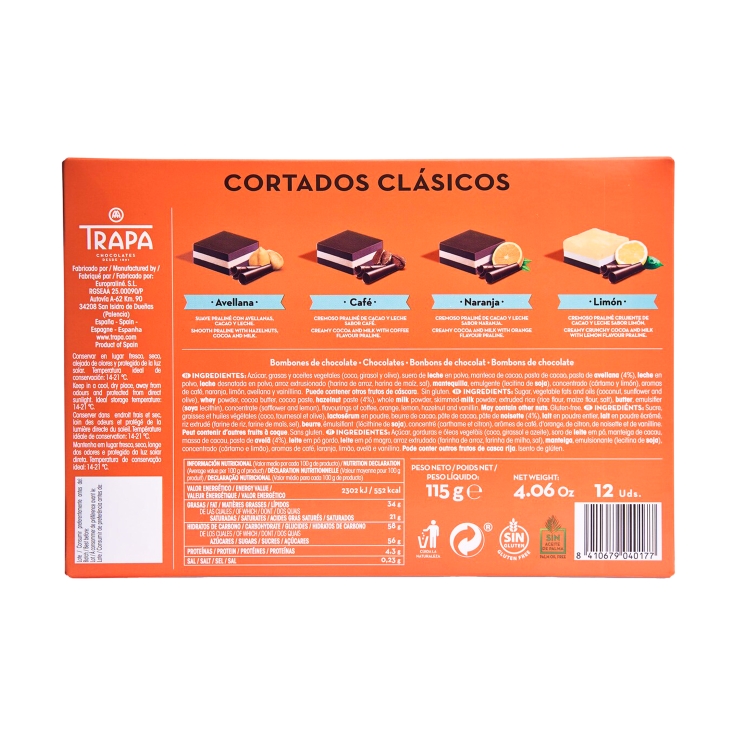 bombones cortados clásicos, 115g