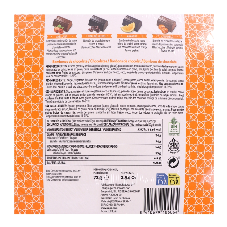 bombones artesanía, 72g