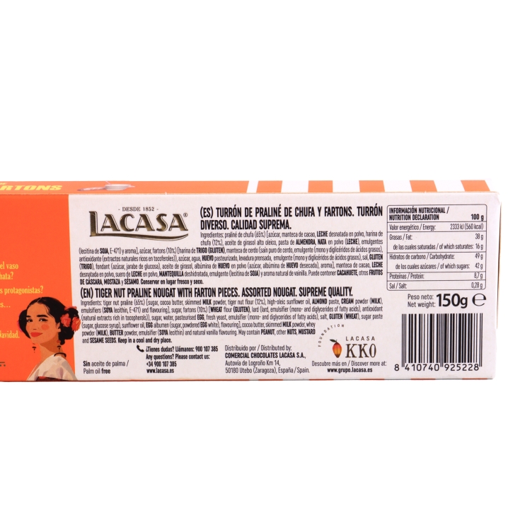 turrón chufa/fartons, 150g