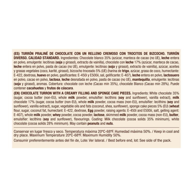 turrón donetes rallados, 150g