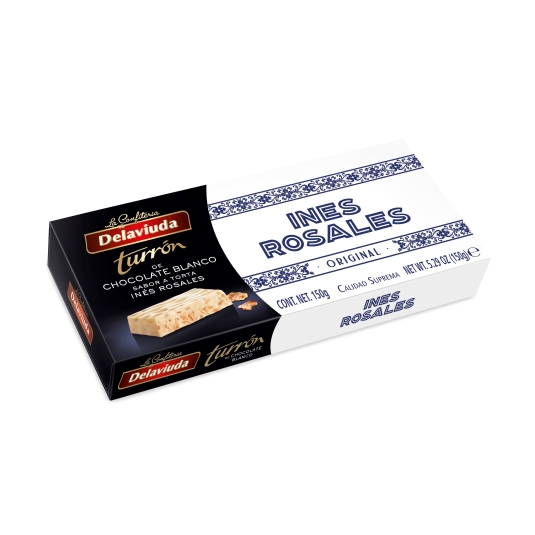 turrón chocolate blanco ines rosales, 150g