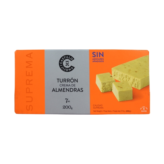 turrón crema de almendras sin azúcar, 200g