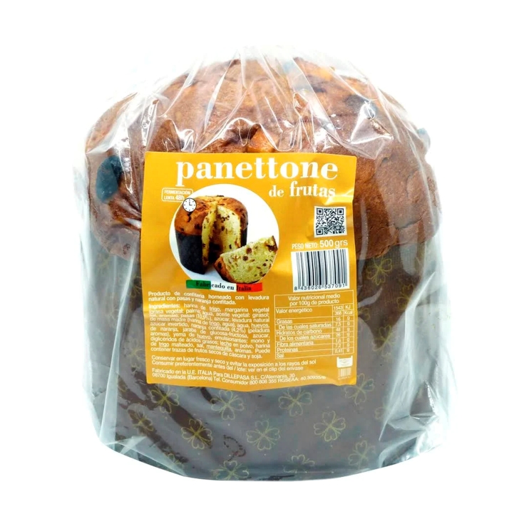panettone de frutas, 500g