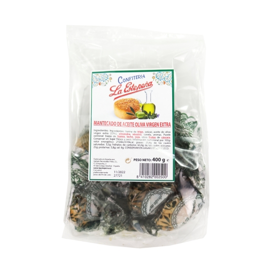 mantecado aceite oliva bolsa, 400g