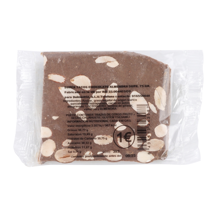 surtido turrón almendra, 75g