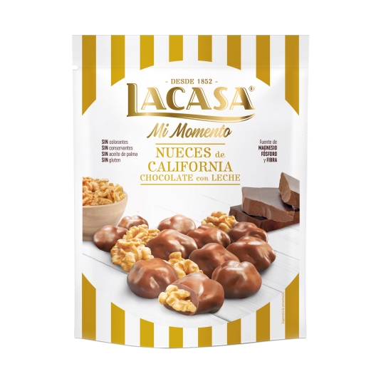 nueces chocolate leche mi momento, 115g
