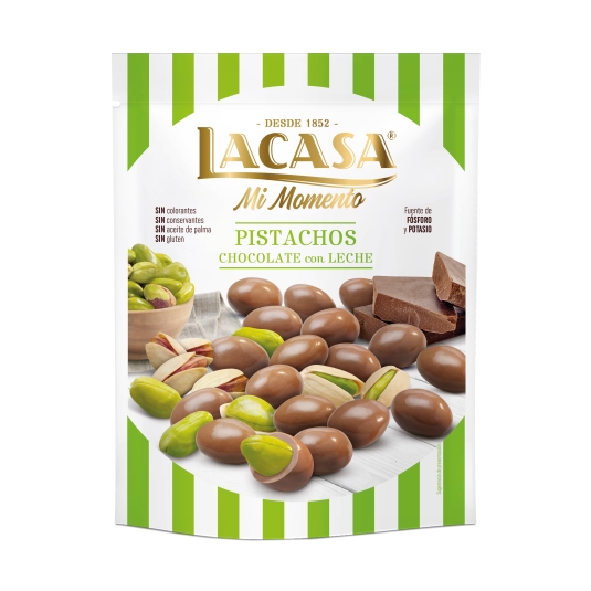 pistachos chocolate con leche, 100g