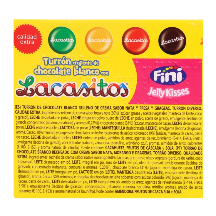 turrón choco blanco besitos, 115g