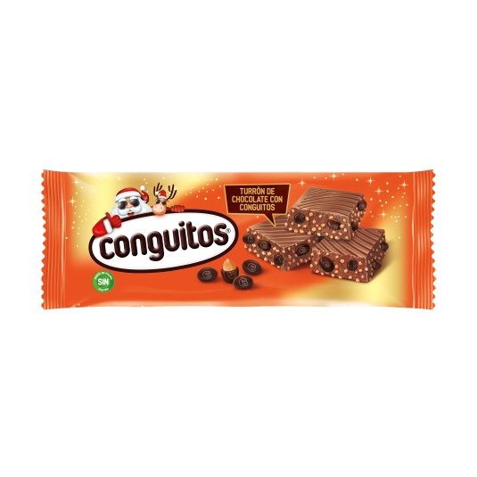 turrón chocolate con conguitos, 250g