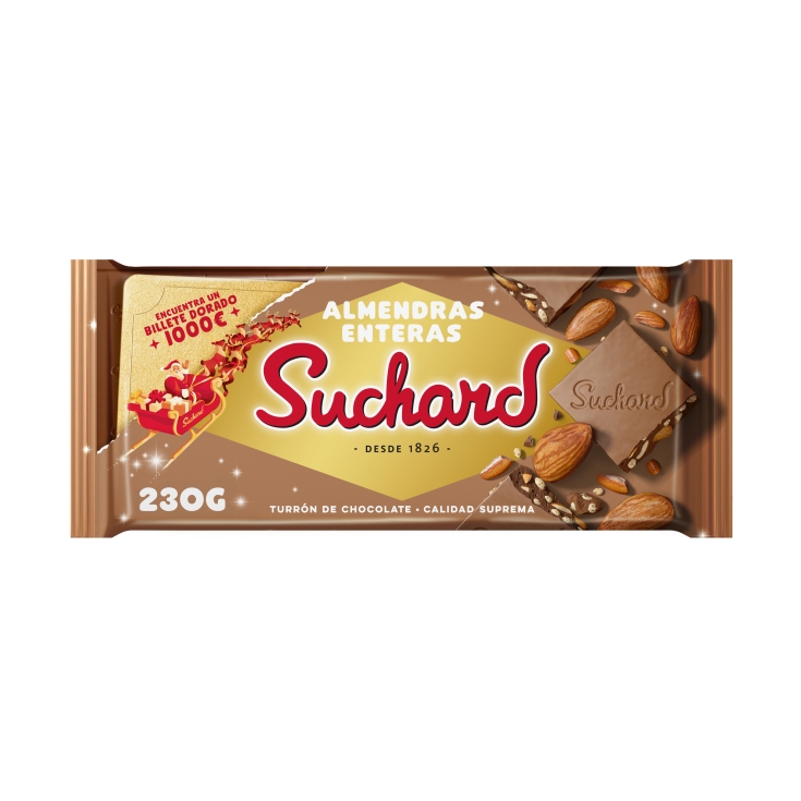 turrón chocolate con almendras, 230g