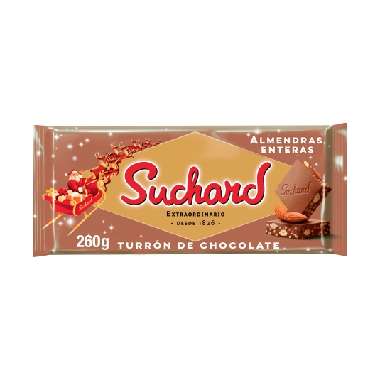 turrón chocolate con almendras, 260g