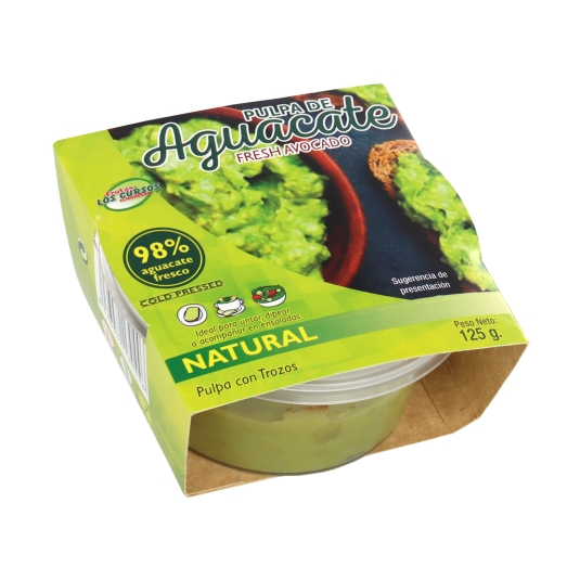 pulpa de aguacate natural tarrina, 125g