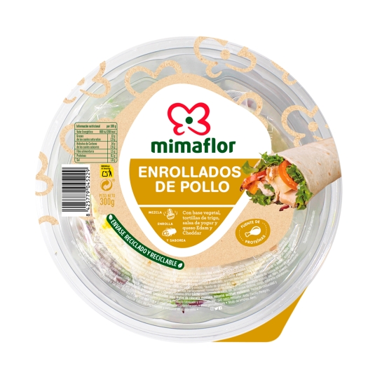 ensalada enrollados de pollo, 300g