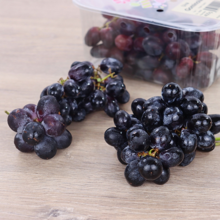 uva negra sin semilla bandeja, 500g