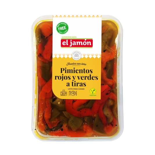 pimiento rojo/verde tiras, 250g