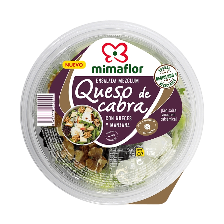 ensalada mezclum queso de cabra, 175g