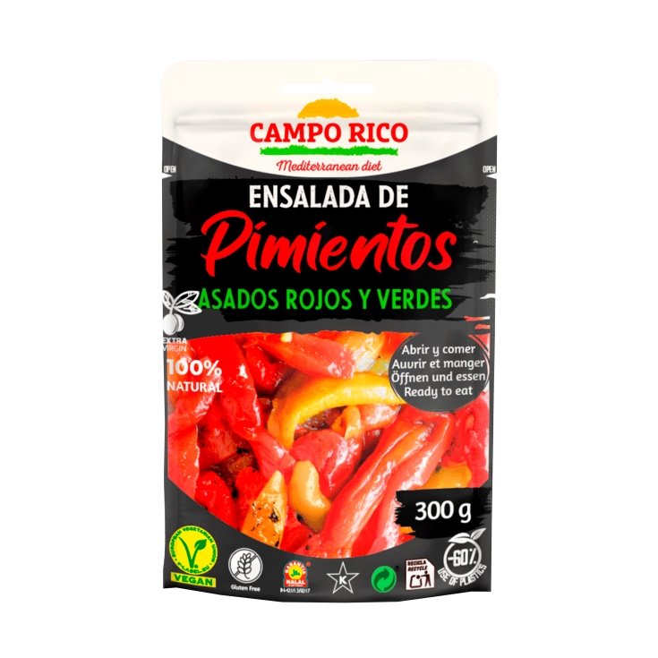 ensalada pimientos mixtos asados, 300g