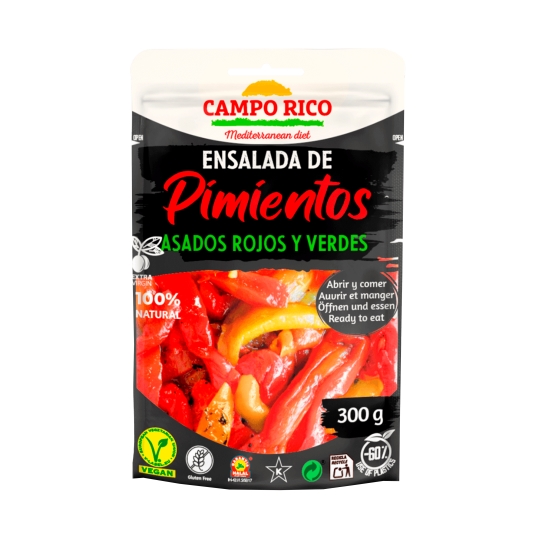 ensalada pimientos mixtos asados, 300g