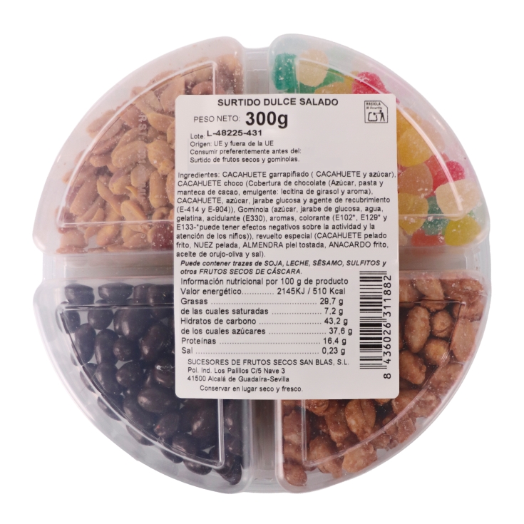 combi fruto seco y gominola, 300g
