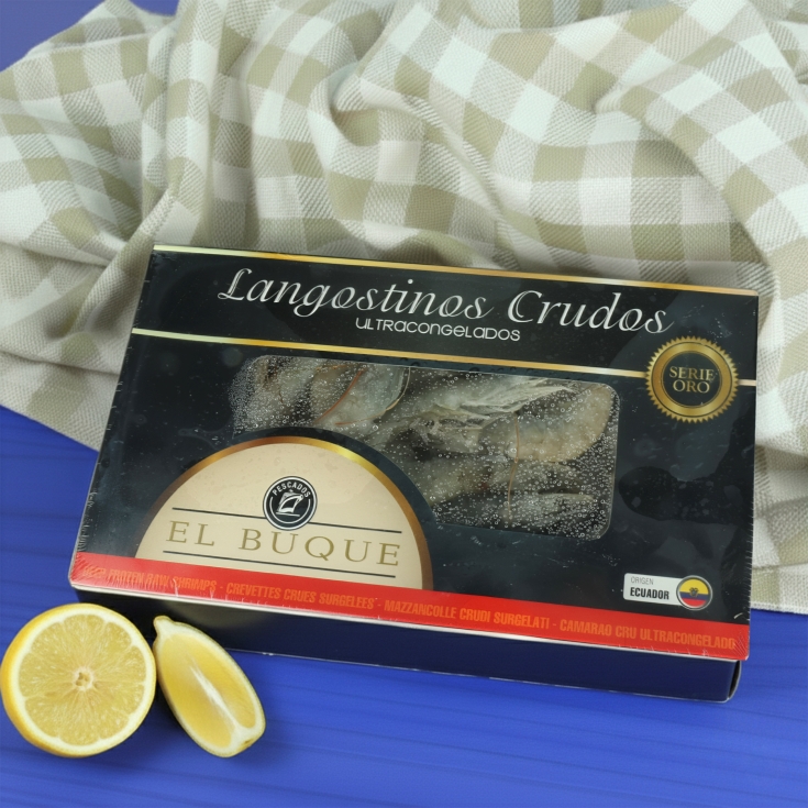 langostino crudo 21/24 700grs, ud