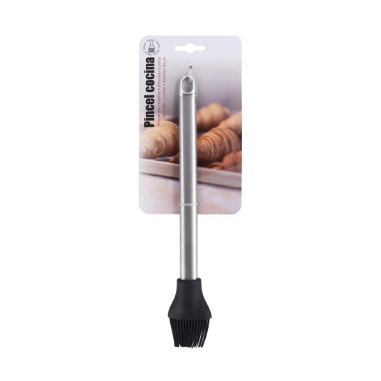 pincel cocina silicona mango acero, ud