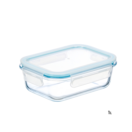 fiambrera borosilicato hermética 1000ml, ud