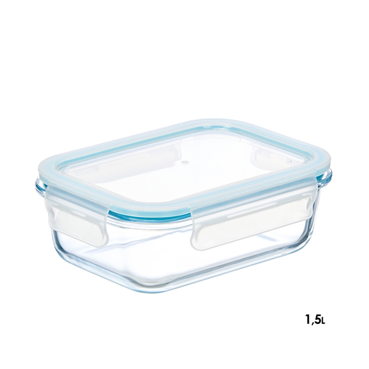 fiambrera borosilicato hermética 1500ml, ud