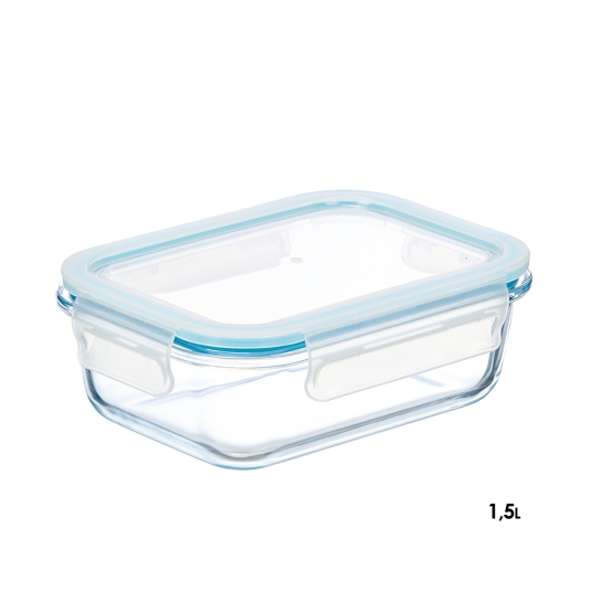 fiambrera borosilicato hermética 1500ml, ud