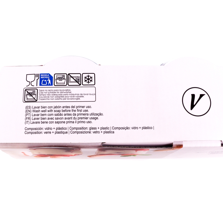 set fiambrera redonda 200ml, pk-3