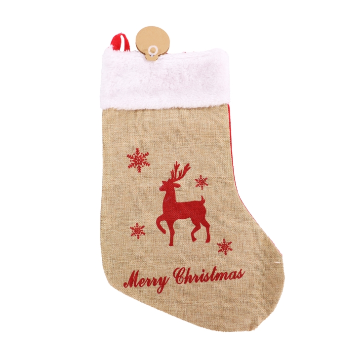 calcetín navideños renos, ud