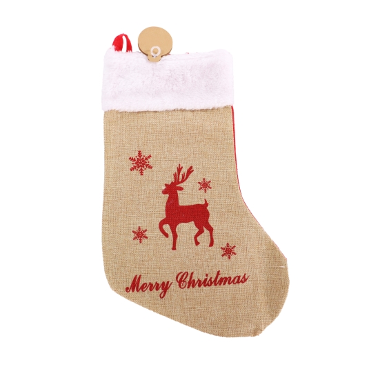 calcetín navideños renos, ud
