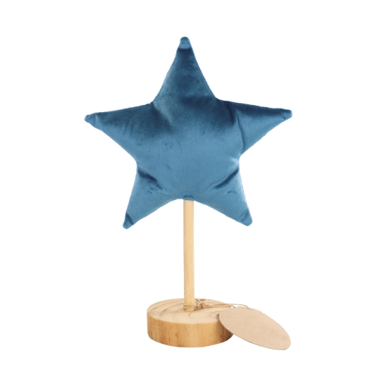figura estrella navidad peq.azul, ud