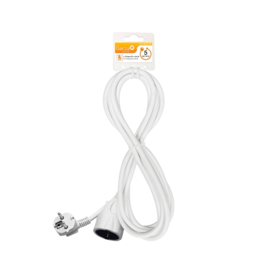 cable alargador 5m blanco, ud