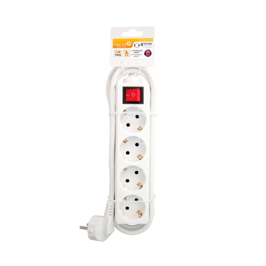 base 4 tomas con interruptor 1,4mt, ud