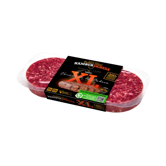 hamburguesa novilla xl, 2x200g, bja