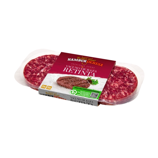 hamburguesa vacuno de raza retinta 130g, pk-2