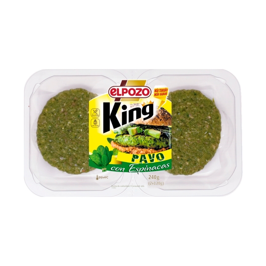 burger pavo con espinacas king, 240g