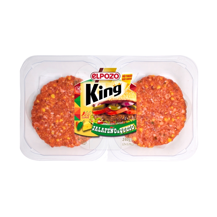burguer mixta jalapeños/queso king, 240g
