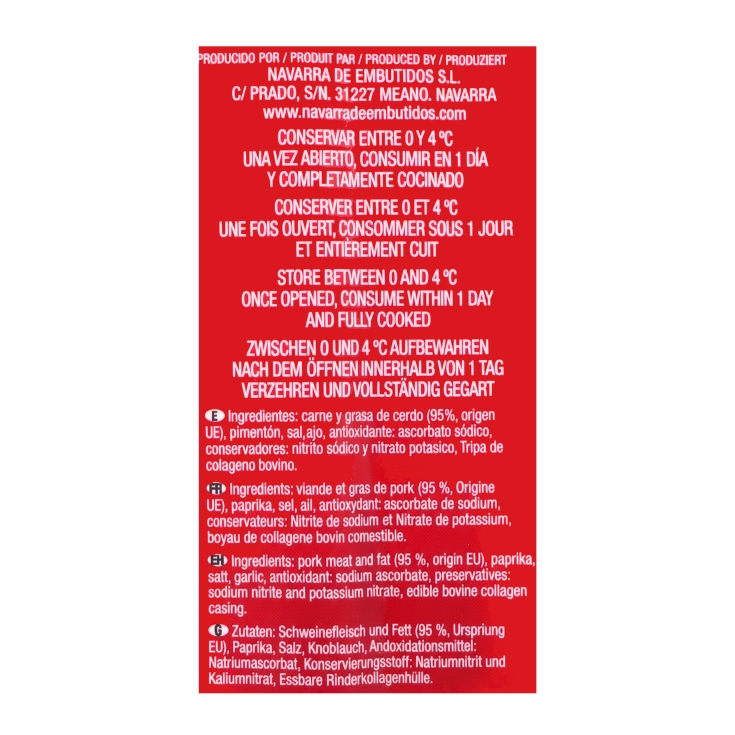 chistorra de navarra, 220g